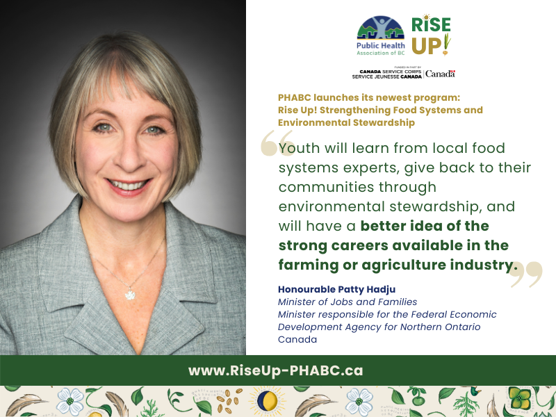 PHABC launches its newest program:Rise Up! Strengthening Food Systems and Environmental Stewardship